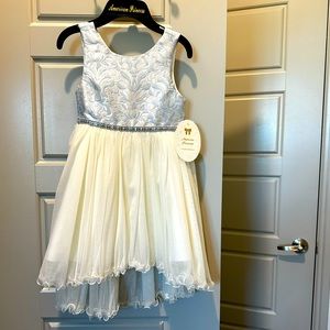 American Princess Ivory & Light Blue Tulle Dress